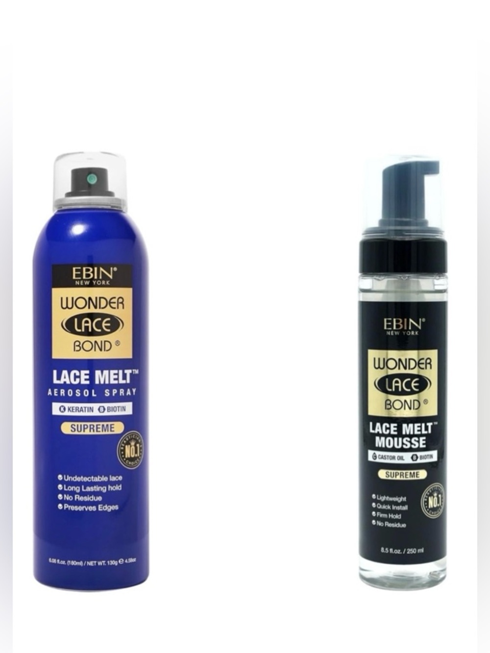 EBIN Wonder Lace Bond Lace Melt Spray & Mousse Bundle